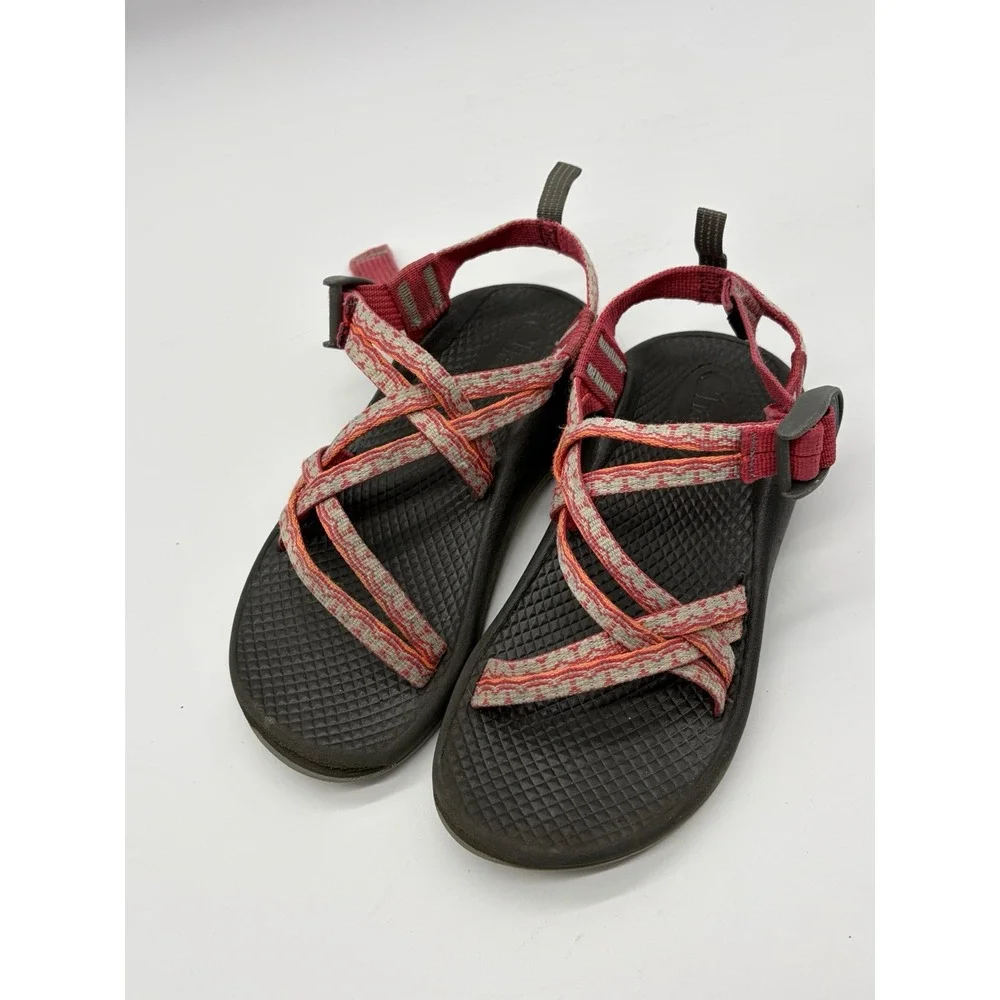 Chacos Girls Double Strap Sandals Kids Jr Size 2 Coral Pink Beach